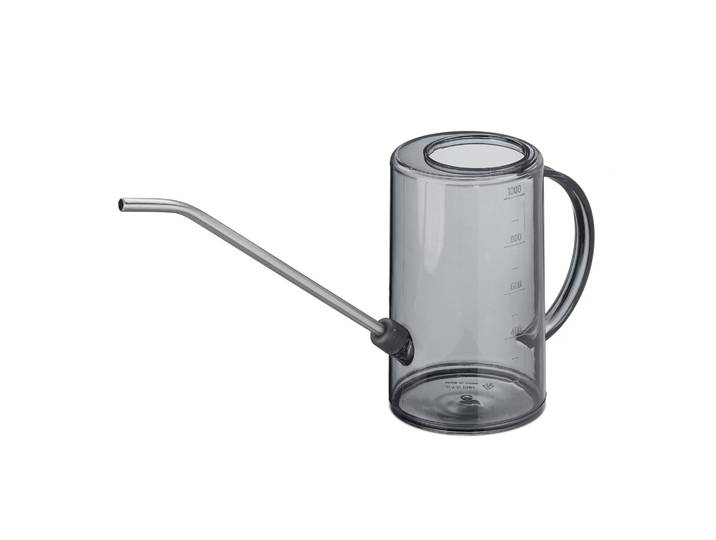 Giesskanne Zimmerpflanzen 1 Liter Schwarz-Silber-Grau