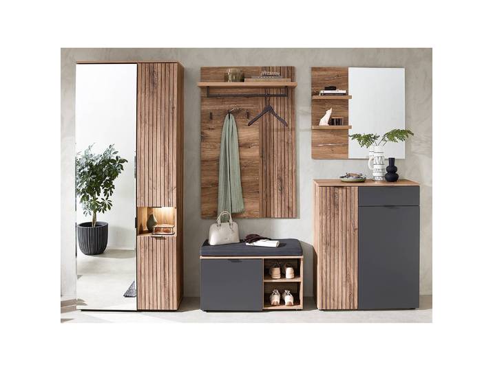 Garderobenschrank 82 x 204 x 38cm Braun