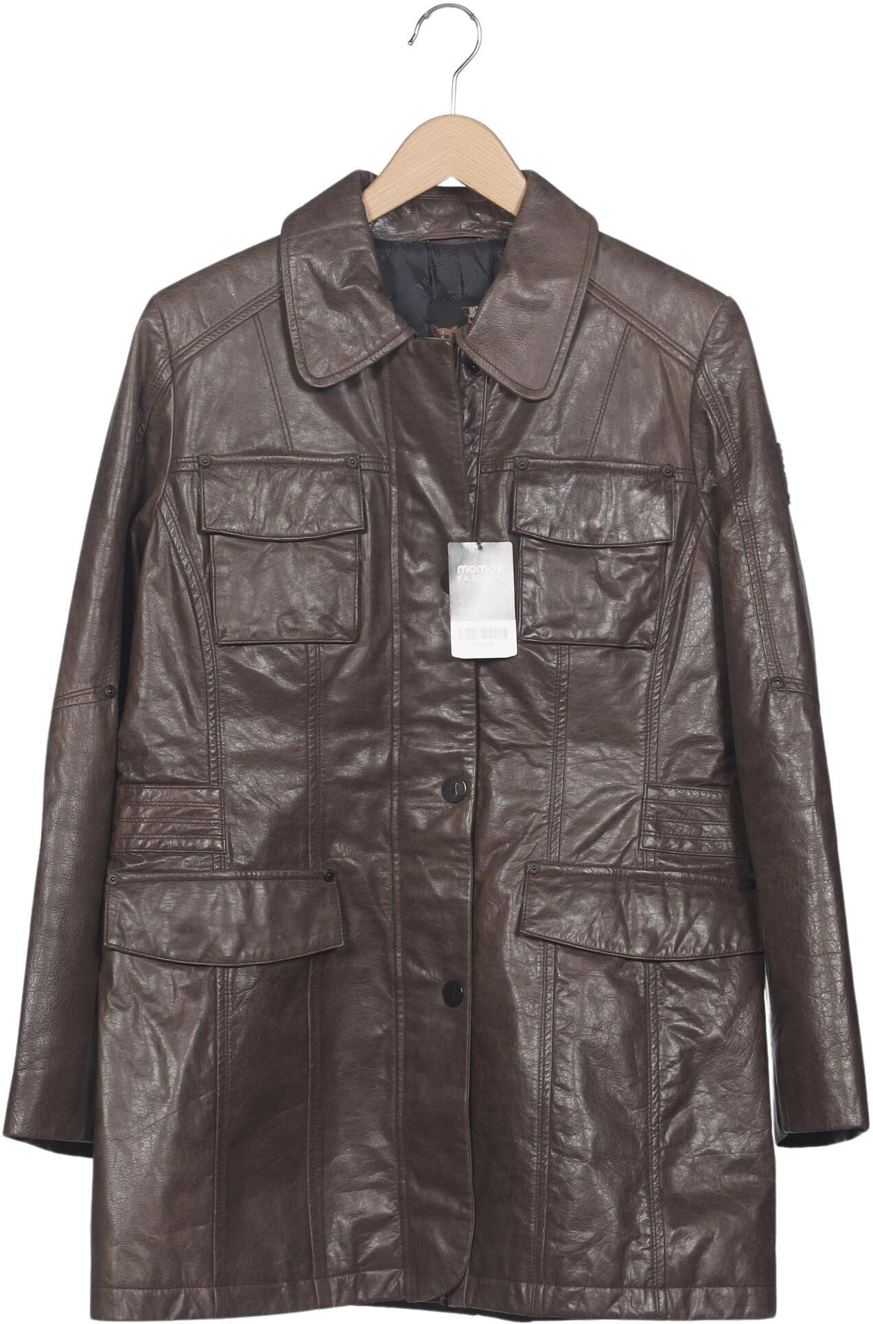 Friedafreddies Damen Mantel, Braun, Gr. Xxl, Leder / Synthetik - Second Hand