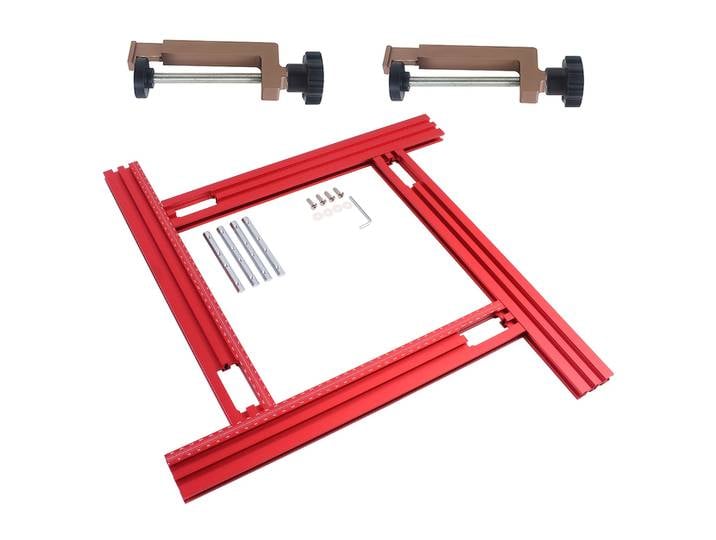 Rail de guidage de gravure et de fraisage de 40 cm + 2 clips, support de rail de guidage auxiliaire réglable, outil de bricolage