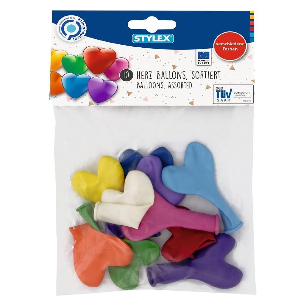 Stylex Luftballons 'Bunte Herzen' (10x) (14761)