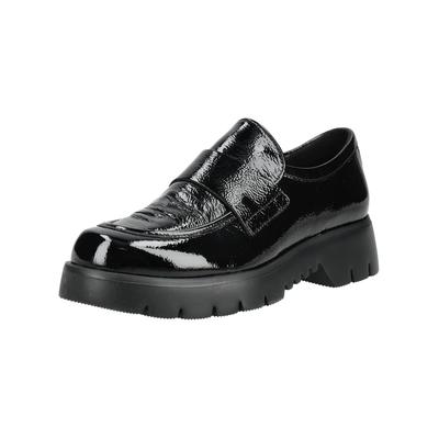 Slipper HÖGL "Högl Slipper Leder", Damen, Gr. 39, schwarz (schwarz lack), Leder, Schuhe Slipper