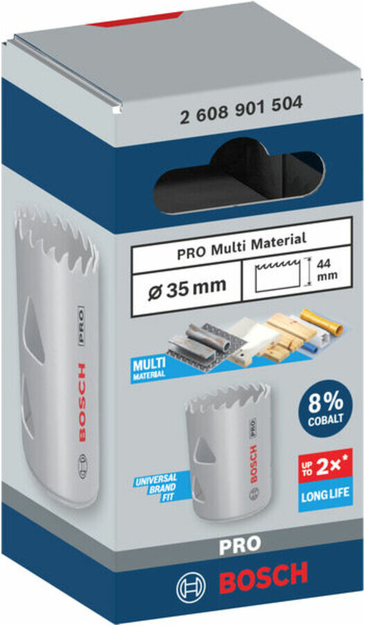 Bosch PRO Multi Material Lochsäge, 35 mm, mit Gewinde (2608901504)