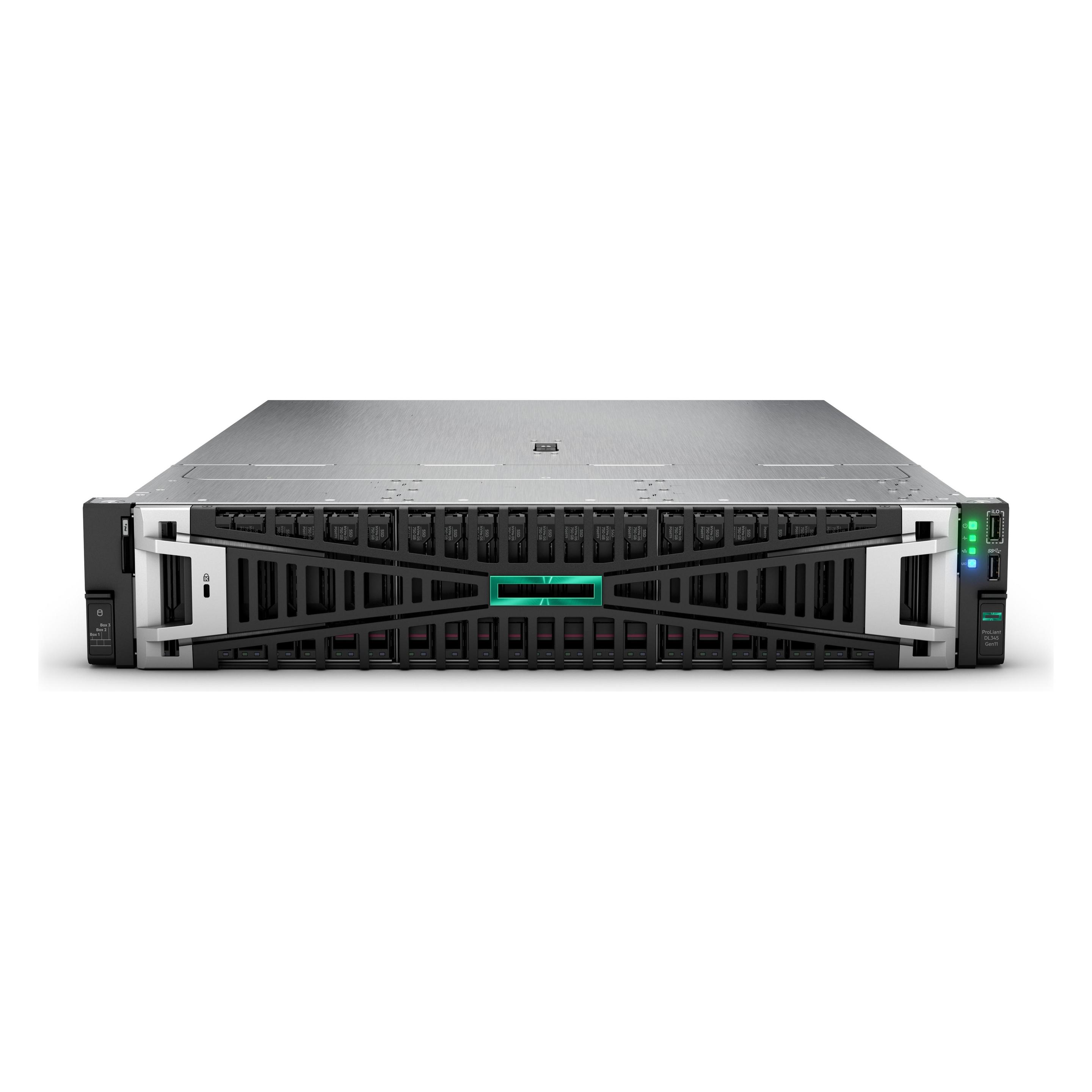 HP HPE PL DL345g11 AMD Epyc 9115 (2.6G/16C) 2x32G 2x960G 2x1000W MR416i-p 8LFF 4p1G Smart Choice (64 GB, Rack Server) (P81838-425)