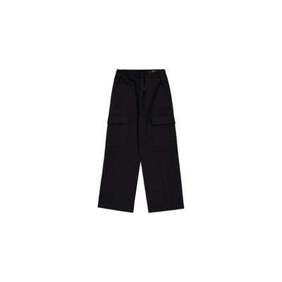 Cargohose ALPHA INDUSTRIES "Open Leg Cargo Pants K", Mädchen, Gr. 146/152, schwarz, Obermaterial: 100% Baumwolle, Hosen Cargohose