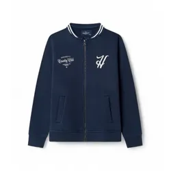 Hackett London für Jungen. HK5800058 Bomber-Sweatshirt Country marineblau (2Años= 92cm), Lässig, Baumwolle, Kinderbekleidung