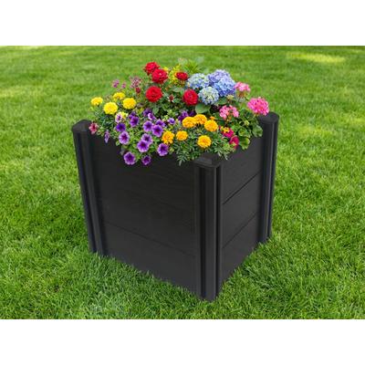 Hochbeet KONIFERA "Kunststoff, verschiedene Größen", schwarz (anthrazit), B:50cm H:46,9cm T:41cm, PVC, Pflanzgefäße, Holzoptik