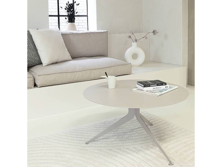 Table basse Dayley Ø 76cm Gris/Taupe