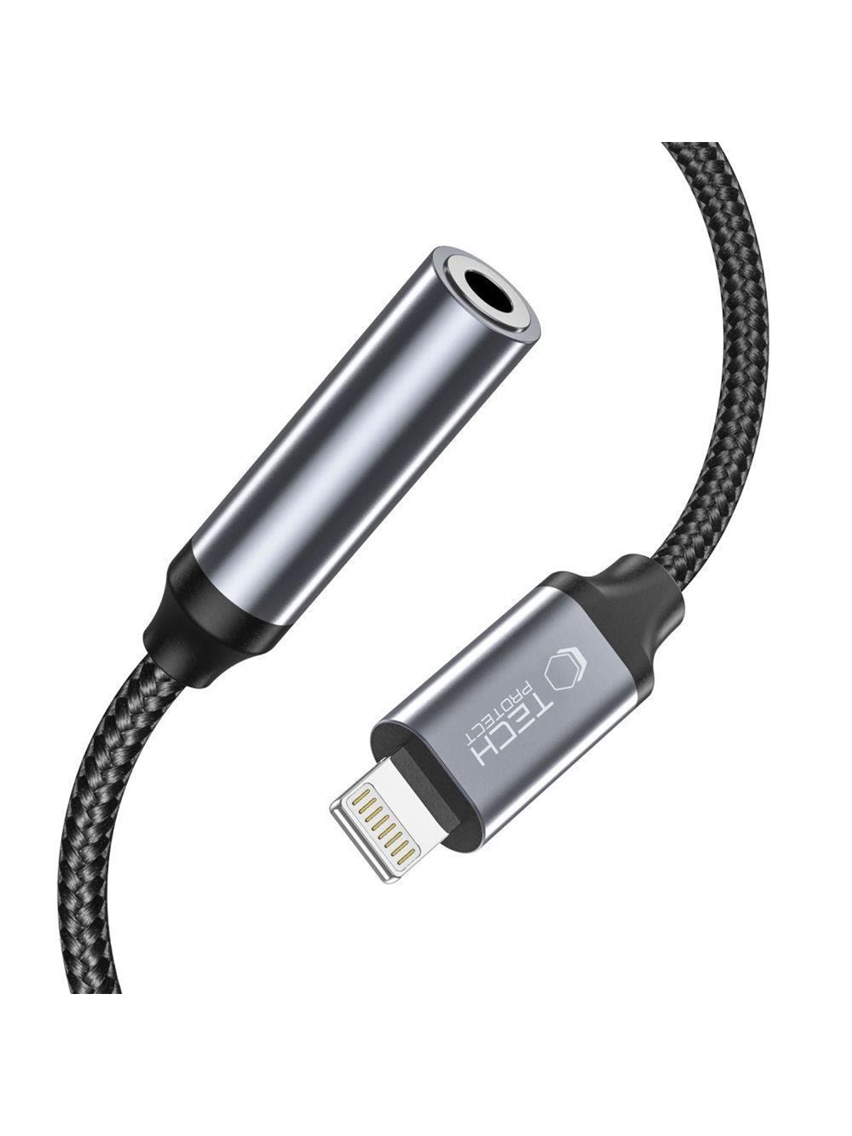 Tech-Protect UltraBoost Lightning / mini jack 3.5mm adapter - black