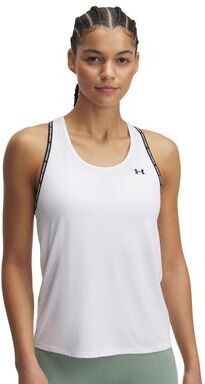 Under Armour Women's Tech Knockout Tank Top (Size Medium) White/Black, Polyester