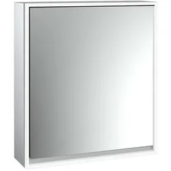 emco loft Lichtspiegelschrank, 600mm, Aufputzmodell, aluminium/spiegel, 979805100, Ausführung: 1 Tür (Türanschlag links)