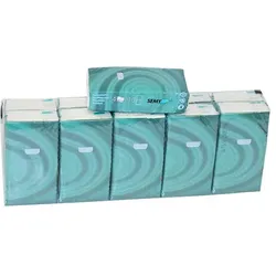 Taschentücher 4-lagig weiß 10x10 Stück/Pack, gesamt 100 Taschentücher