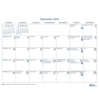 2025 Parish Wall Calendar