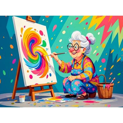 CALVENDO Puzzle Oma malt impressionistische Meisterwerke | 2000 Teile Lege-Größe 90x67cm Foto-Puzzle für glückliche Stunden, Sonstige von , Calvendo