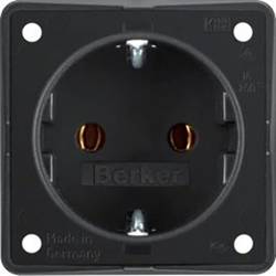 Berker Schalterprogramm Komplett Steckdose Integro Flow Schwarz 947782503 1 St.