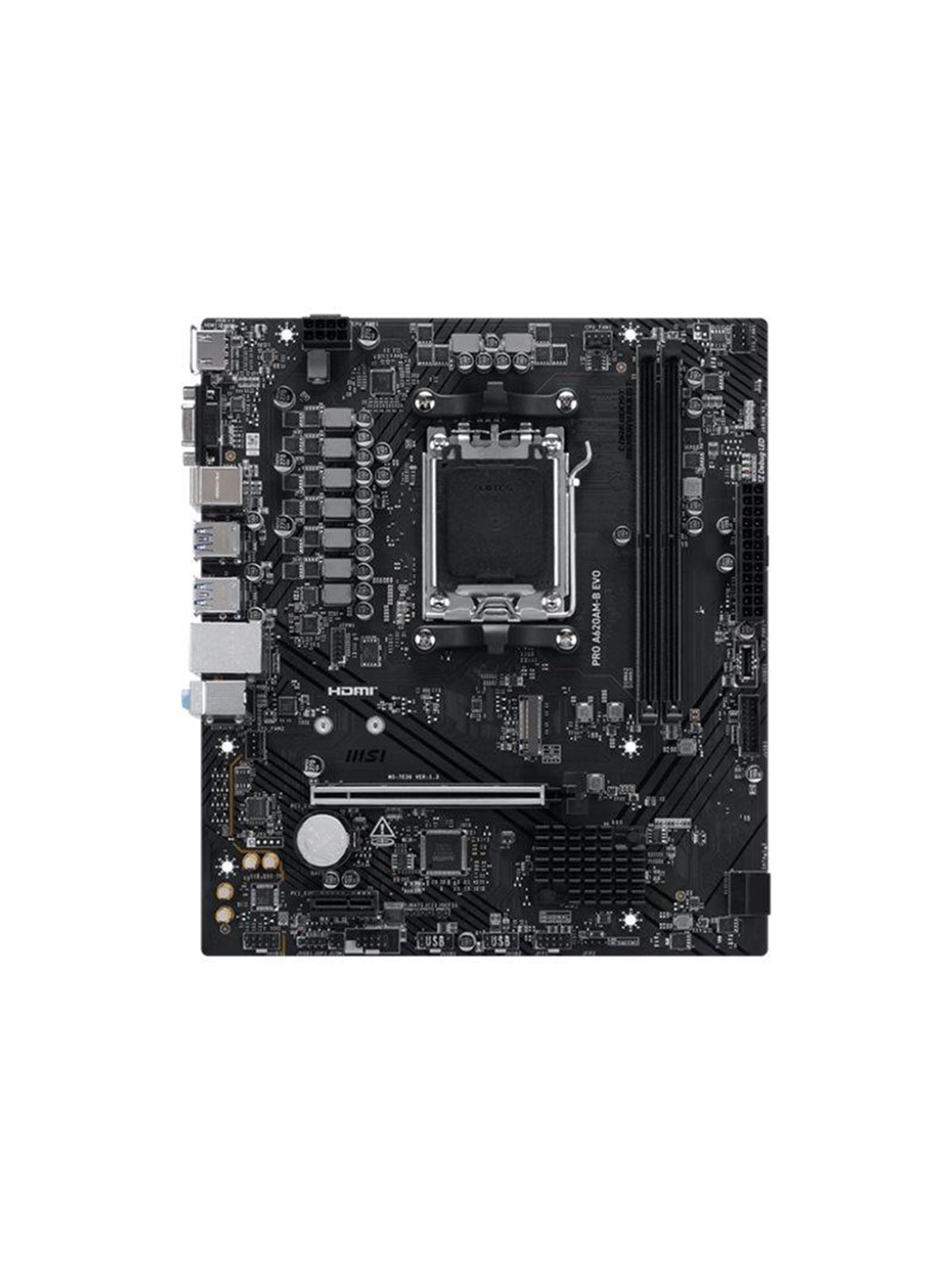 MSI PRO A620AM-B EVO Mainboard - AMD A620A - AMD AM5 - DDR5 RAM - ATX