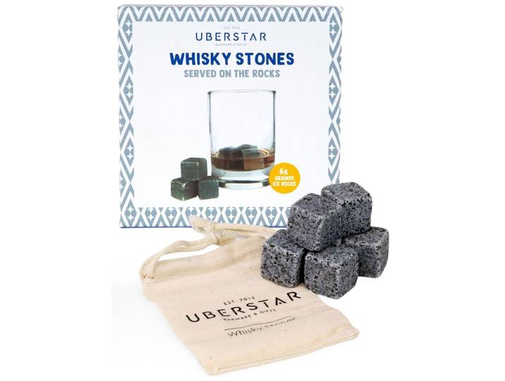 Whisky-Steine 6er-Pack mit Tasche