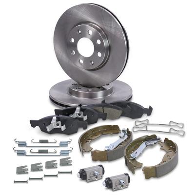 Atec Bremscheiben + Beläge + Bremsbacken Vorne+Hinten [Hersteller-Nr. 40976107] für Opel