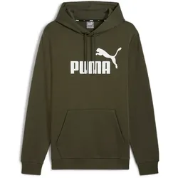 PUMA Essentials Big Logo Fleece-Hoodie Herren 08 - dark olive S