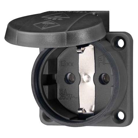 Mennekes Anbaudose SCHUKO, 16A2p+E, 230V, IP54,SW AM11332 (11332)