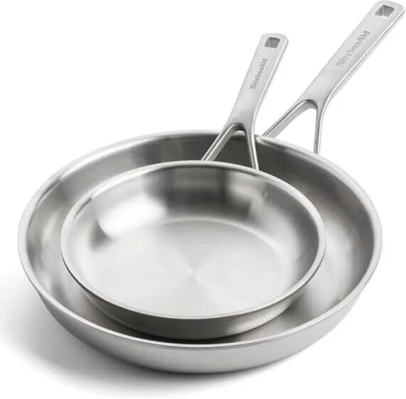 KitchenAid Multi-Ply Stainless Steel 20cm & 28cm Frying Pan Set