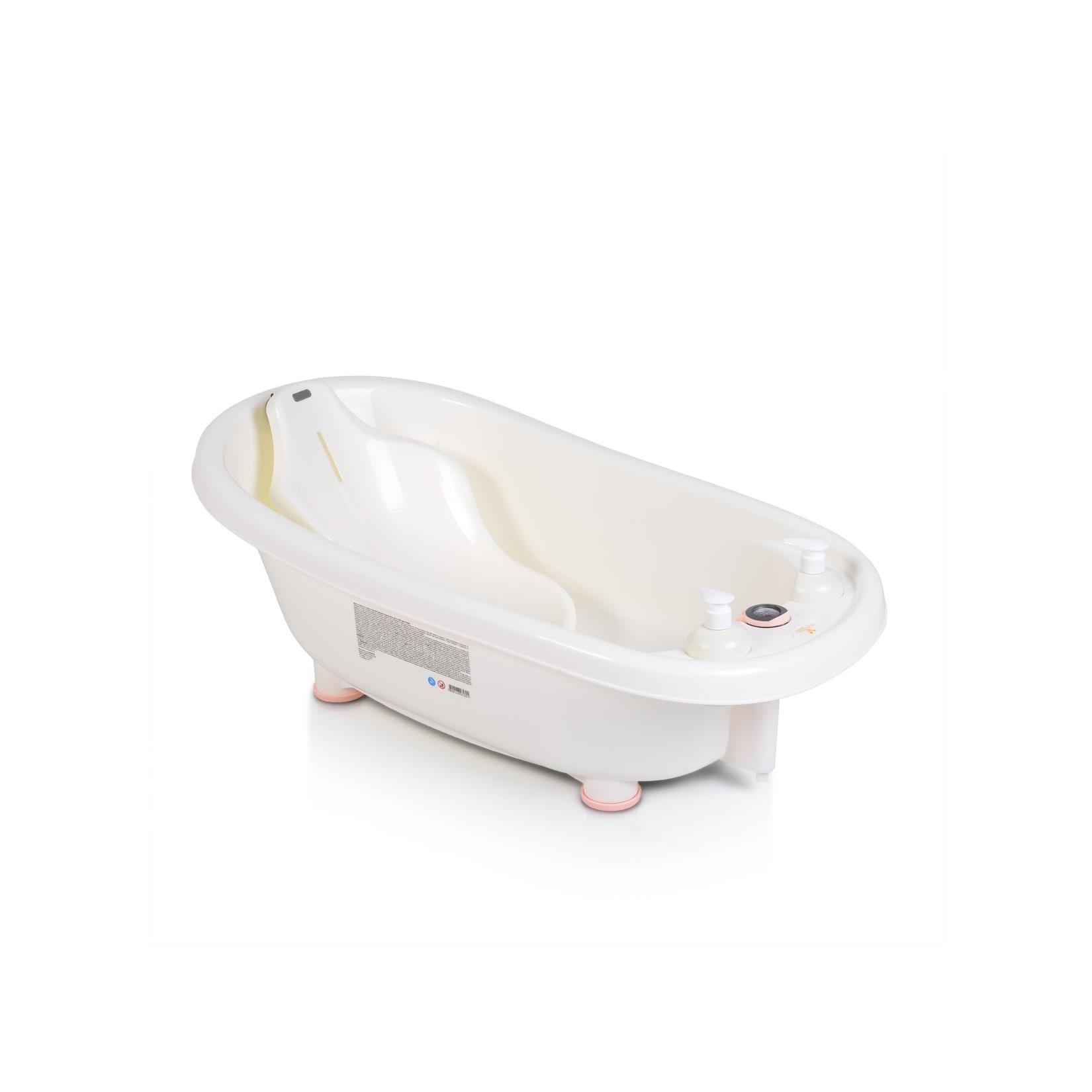 Baby Badewanne Set Bubble, Thermometer, Sitz, Duschgel- und Shampoospender rosa