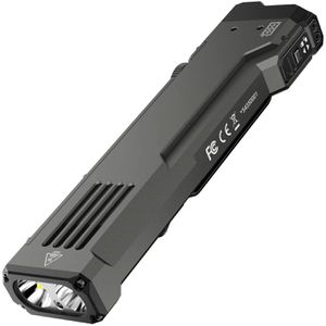 Wuben Taschenlampe X5, LED, aufladbar, 1.300 Lumen, 14 cm, wasserfest, grau