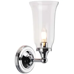 Wandlampe Leuchte Flurlampe LED Badezimmerleuchte Glas chrom Spiegellampe IP44