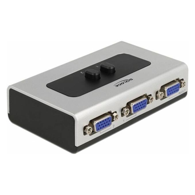 Delock Umschalter VGA 2 Port manuell bidirektional (87758)