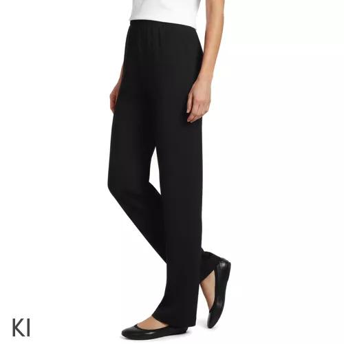 Straight Fit Freizeithose SPORT KNIT für Damen in Petite-Größe, Damen, size: petite, Schwarz, Baumwolle, by Lands' End