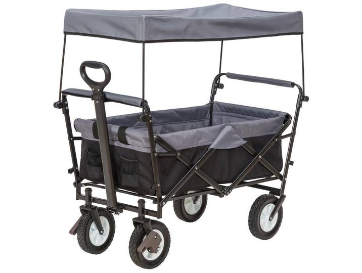 My Baby Lou Bollerwagen, Grau, Schwarz, Metall, Kunststoff, Textil, 50x102x100 cm, Freizeit & Co, Outdoor-Spielzeug, Bollerwagen