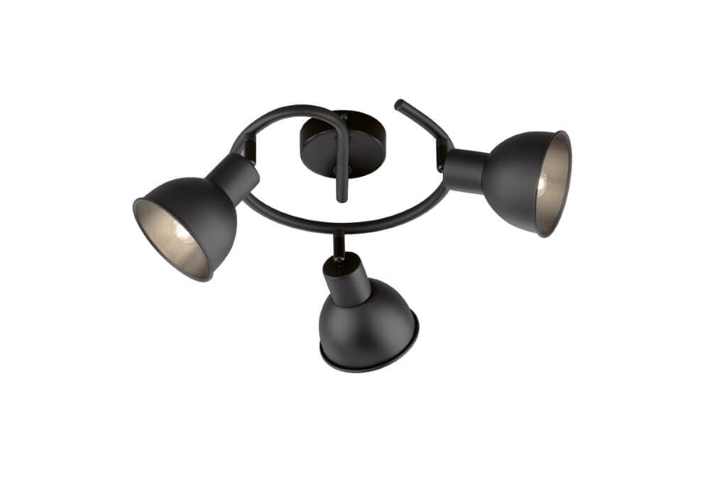 Fischer & Honsel Speedy plafondspot zwart met dimfunctie