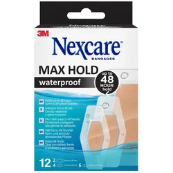 Nexcare Max Hold Waterproof Pflaster 12 ST
