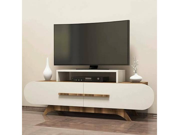Dmora TV-Möbel Praesepem 145x36,8x49,8 cm Braun, 1 Ablage