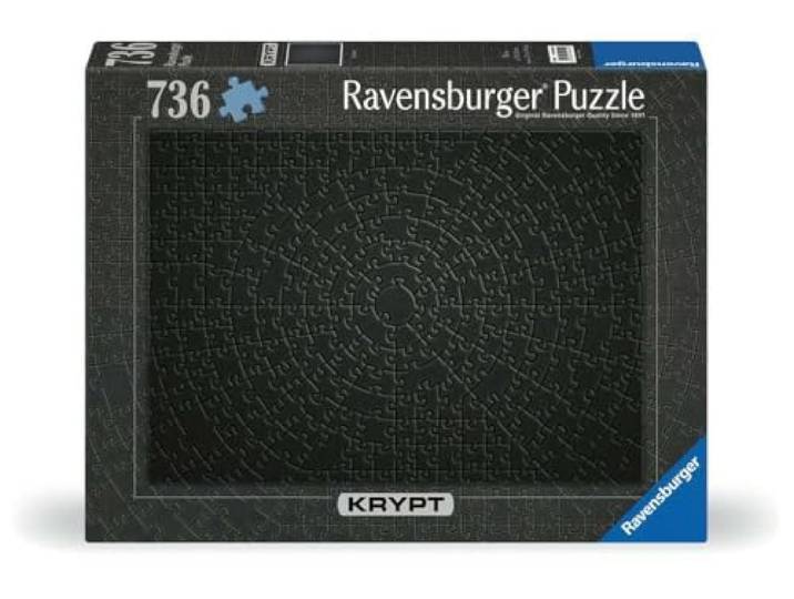 Ravensburger Erwachsenenpuzzle 736 Teile - Krypt Black, Nieuwe versie