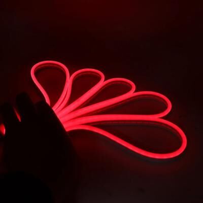 Inspired Living USB Touch Dimmable Neon Strip Light 5V Flexible Neon Rope For DIY Room Decor red 5m