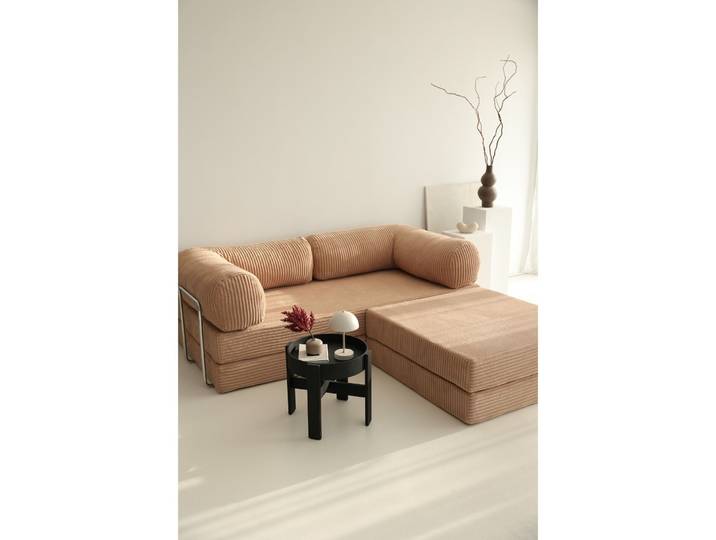 Bettsofa Nook Braun 100% VELVET FABRIC B 200 T 100 cm - Bettsofa