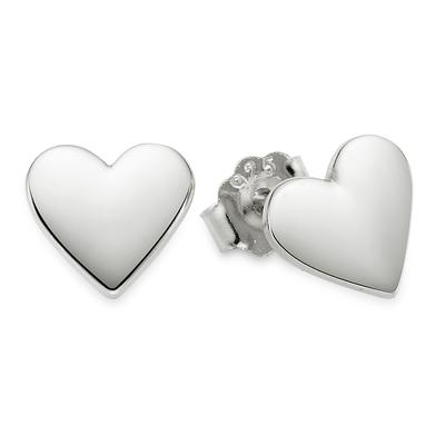 Paar Ohrstecker "Schmuck Geschenk Silberohrringe Herzform", silber (silberfarben), ANISTON JEWELRY & WATCHES, Ohrringe, Damen, Silber 925 (Sterlingsilber)