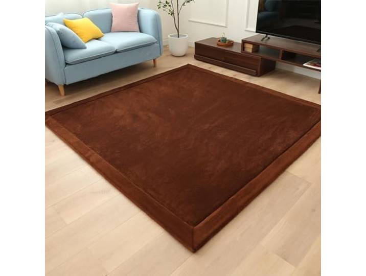 Single tree forest Kinderteppich - 2.5cm Verdickung Korallen Samt Teppich, für Kinderzimmer, Spielzimmer, Babyzimmer-Brown-130 * 160cm