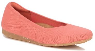 Women's Niki Stretch Knit Flat by Ros Hommerson in Coral (Size 10 N)