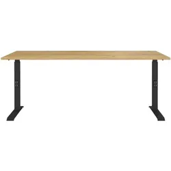 Germania-Werke Schreibtisch höhenverstellbar (manuell) »Downey« 180 cm schwarz, 180x91x80 cm