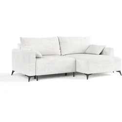 ECKSOFA NUVIO mit Schlaffunktion Creme im Neve Stoff