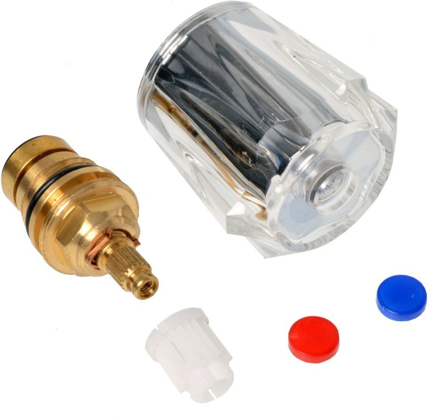 KIRCHHOFF Acrylgriff klar, mit Oberteil, Markierung rot/blau (986153848)