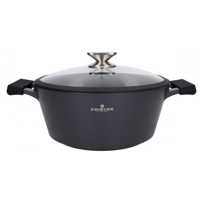 Zwieger Black STONE Topf mit Deckel 28cm 5,5l (Kochtopf, Aluminiumguss, 28 x 14 cm) (LO3566-PROM Mondex)