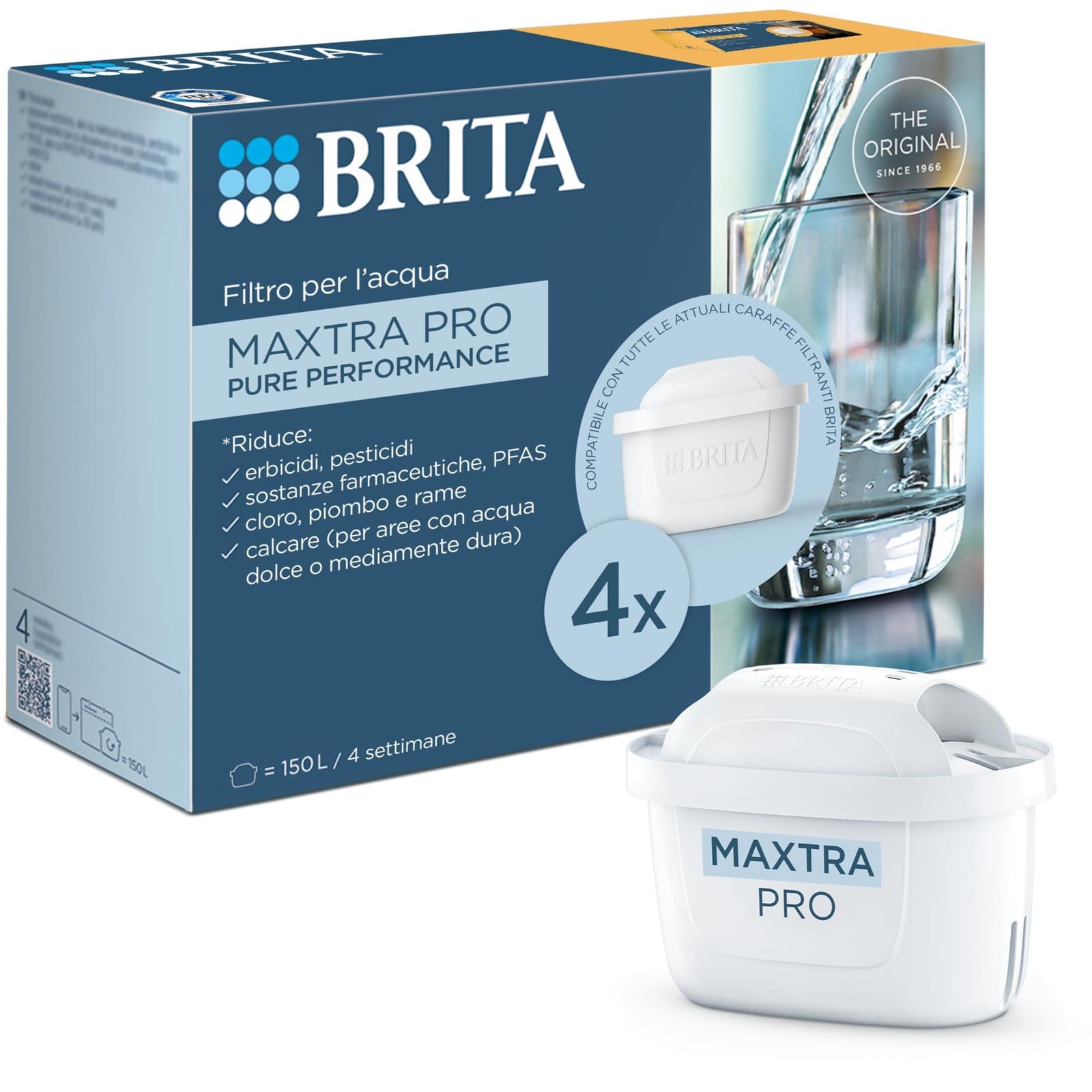 Brita Maxtra Pro Filterpatronen voor waterfilter, 4 stuks