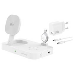 4Smarts Induktions-Ladegerät 25 W Trident 540999; 4S540999 Ausgänge Magnetanschluss Weiß