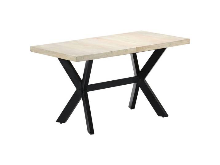 vidaXL Esstisch Esstisch 140x70x75 cm Massivholz Gebleicht (1-St)