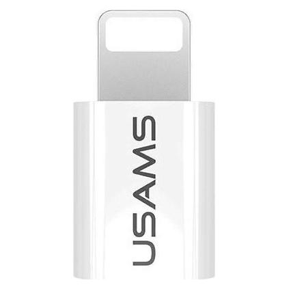 Usams Adapter microUSB-Lightning biały /white IPTMIC03 (US-SJ014) (Micro USB, Lightning) (IPTMIC03)