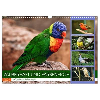 Zauberhaft und farbenfroh (Wandkalender 2027 DIN A3 quer), CALVENDO Monatskalender