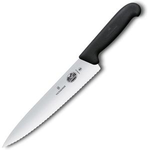Victorinox Kochmesser Fibrox 5.2033.25, mit Kunststoffgriff, Edelstahl, Klingenlänge 25 cm